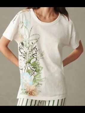 Preloved Jordyn Pilcro Slub Tee. Sz Med